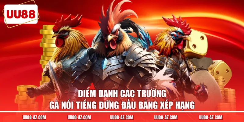Điểm danh các trường gà nổi tiếng đứng đầu bảng xếp hạng